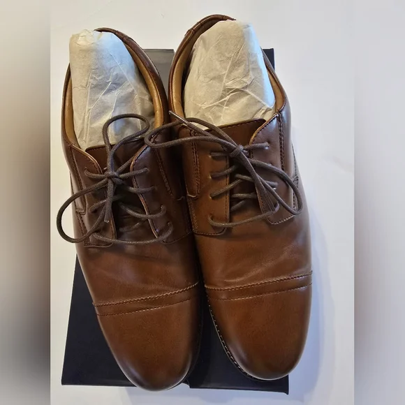 Dockers Men's Brown Leather Oxfords Wedding Business Casual Dress shoe - Picture 3 of 3